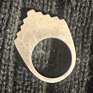Silver Geometric Stairs ring 💍 Native concept